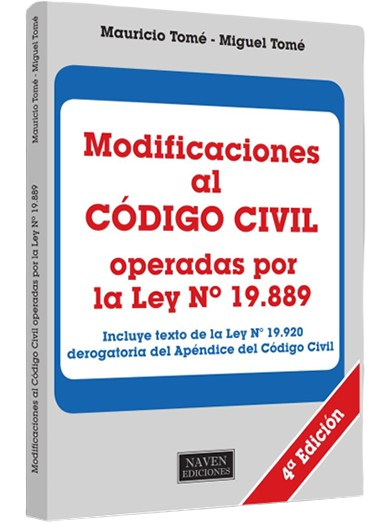 Modificaciones al Código Civil operadas por la Ley Nº 19.889
